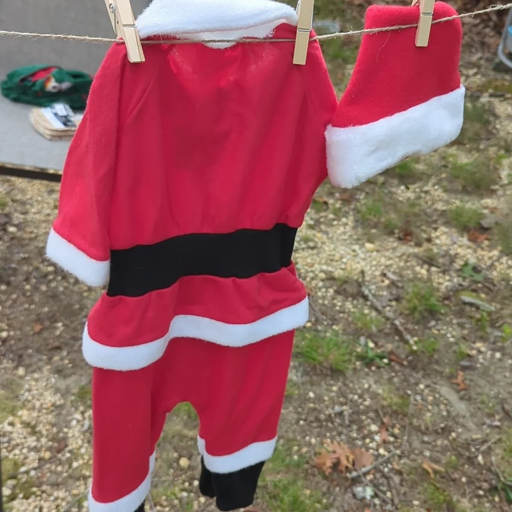 Vintage Santa Costume with‎ Hat Size 6-12M